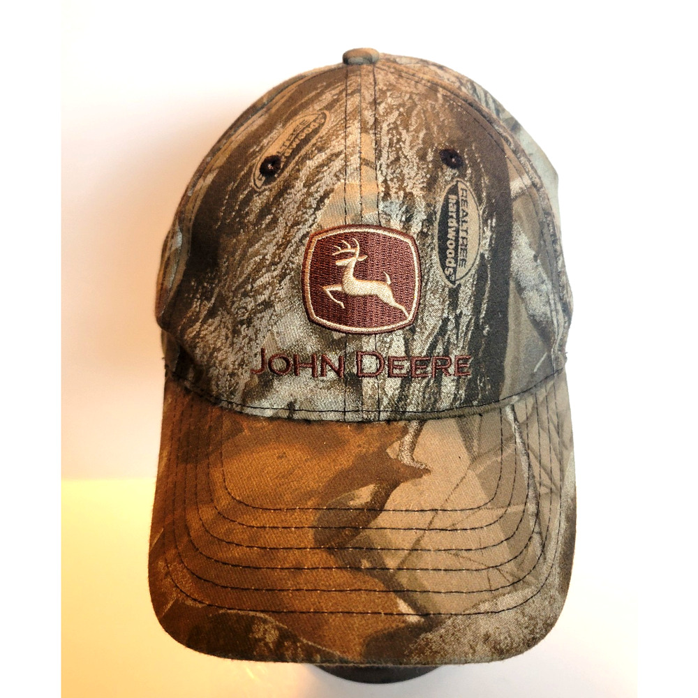 JOHN DEERE Realtree Camo Hat Brown Snapback Hunting Fishing Outdoor Baseball Cap